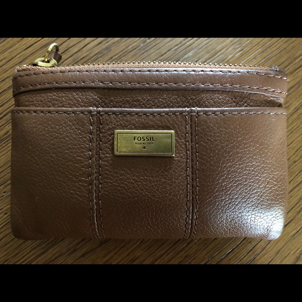 Fossil brown leather wallet